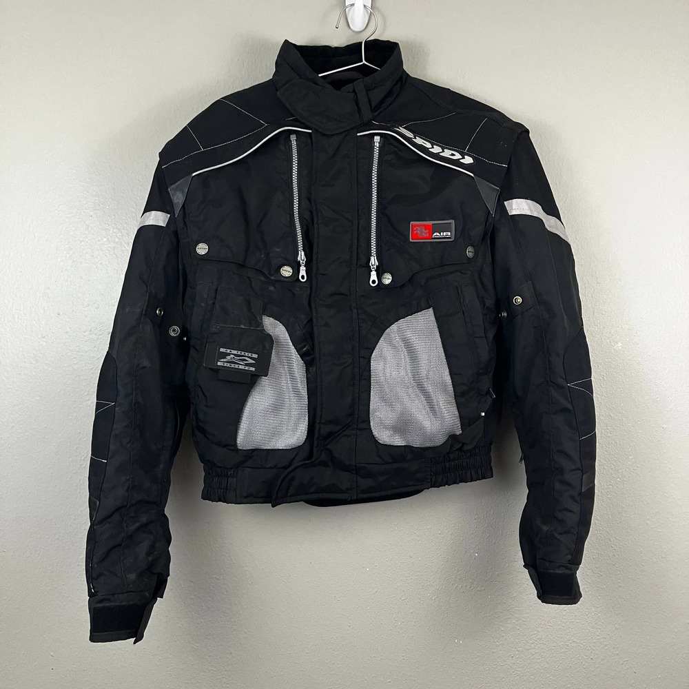 Spidi Air Circulation Black Motorcycle Jacket Mens S Armored Pads Liner